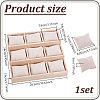 3-Tier 9 Grids Wood Bracelet Display Stands BDIS-WH0003-33A-2