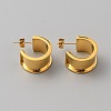 Stainless Steel Round Stud Earring Finding STAS-WH0016-55G-1