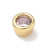 Flat Round Brass Micro Pave Cubic Zirconia Cabochons KK-P345-13G-A01-2