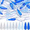 100Pcs 5 Colors Baking Paint Transparent Glass Pendants FIND-SC0023-47A-1