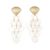 201/304 Stainless Steel & Capiz Shell Stud Earrings EJEW-JE07497-3