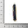 Electroplated Natural Quartz Pendants G-P315-B01-06G-3