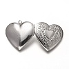 Non-Tarnish 316 Stainless Steel Locket Pendants X-STAS-P268-01B-P-4
