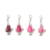 Natural Crackle Agate Teapot Pendant Decorations HJEW-JM04734-01-2
