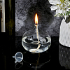 Transparent Glass Candle Holders with Candle Wick DIY-WH0308-996B-4