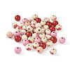 Beadthoven 120Pcs 6 Style Wood Bead and Painted Natural Wood Beads WOOD-BT0001-10-2