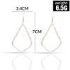 Hollow Teardrop Alloy Dangle Earrings FS-WG02393-01-5