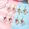 Glass Teardrop Dangle Earrings EJEW-JE06835-1