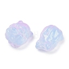 Transparent Spray Paint Glass Beads GLAA-H035-01K-2
