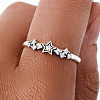 Alloy Rhinestone Plain Band Rings PW-WGAC64F-01-5