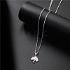 304 Stainless Steel Tree of Life Pendant Box Chain Necklaces for Women WG20AFF-01-3
