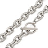 304 Stainless Steel Cable Chain Necklaces for Men Women NJEW-G152-01P-2