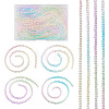 8 Strands 4 Colors Transparent Glass Beads Strands GLAA-TA0001-23-10