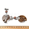 Synthetic Goldstone Fossil Snail Pendants G-F062-10-2