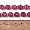Ombre Effect Dyed Transparent Crackle Glass Beads Strands GLAA-Q111-10MM-04-5