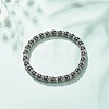 Synthetic Hematite Stretch Bracelet Rhinestone Beaded BJEW-JB08335-01-2