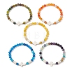 Gemstone Beaded Stretch Bracelets for Women Men BJEW-JB13649-2