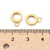 Brass Micro Pave Clear Cubic Zirconia Tube Bails KK-H532-42G-3