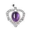 Natural Amethyst Pendants G-I322-04P-03-2