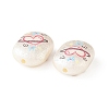 Printed Opaque Acrylic Beads OACR-B054-01N-2