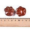 Natural Red Jasper Cat Paw Print Figurines DJEW-N003-03E-3