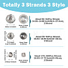 3 Strands 3 Style Electroplate Glass Beads Strands EGLA-TADJ0001-11A-3