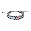 Cotton Flat Cord Bracelet with Wax Ropes PW-WG81226-10-1