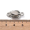 Brass Micro Pave Cubic Zirconia Box Clasps KK-P291-32P-3