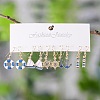 5 Pairs Nautical Theme Zinc Alloy Enamel Dangle Earrings FS-WG423E9-01-1