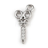 Brass Micro Pave Clear Cubic Zirconia Pendants KK-L238-19P-1