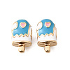 Alloy Enamel European Beads MPDL-F020-02G-1