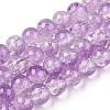 Transparent Crackle Baking Paint Glass Beads X1-DGLA-T003-01B-10-1