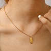 201 Stainless Steel Smile Oval Pendant Necklaces for Women WG85DC7-01-3