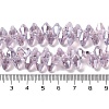 Pearl Luster Plated Electroplate Beads Strands EGLA-H104-07A-PL03-4