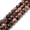 Natural Rhodonite Round Beads Strand G-E583-01A-1