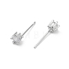 Rack Plating Brass Cubic Zirconia Stud Earrings for Women EJEW-K245-16P-2