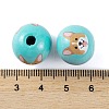 Wood European Beads WOOD-G021-01H-3