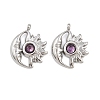 304 Stainless Steel Rhinestone Pendants STAS-Z166-24P-02-1