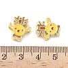 Christmas Brass Enamel Beads KK-I474-G04-3