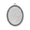 Tibetan Style Alloy Pendant Cabochon Settings LS-TIBEP-N003-17AS-1