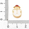 Christams Brass Enamel European Beads KK-F922-03D-G-3