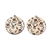Printed Poplar Wood Pendants FIND-N005-74O-1