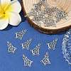 Tarnish Resistant 304 Stainless Steel Hollow Flower Chandelier Component Links STAS-R083-25-5