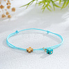 Synthetic Turquoise Bead Charm Bracelets IR3268-4-1