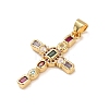 Brass Micro Pave Cubic Zirconia Pendants KK-P352-03B-G-2