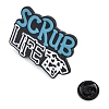 Word Scrub Life Enamel Pins JEWB-D279-07B-02-2