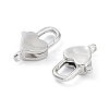 Rhodium Plated 925 Sterling Silver Lobster Claw Clasps STER-K173-15P-2