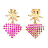 Cubic Zirconia Diamond Stud Earrings EJEW-N011-58A-2