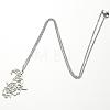 Halloween 201 Stainless Steel Witch Outline Pendant Necklaces for Women WG0654A-02-3