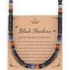 Chakra Natural Obsidian Heishi Beaded Necklaces MA5809-2-1